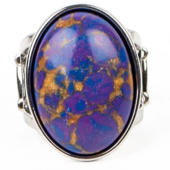 Paparazzi Jewelry - 🟣👑🟣 “MAJESTIC MARBLING” PURPLE RING ~ PAPARAZZI❗️🟣👑🟣